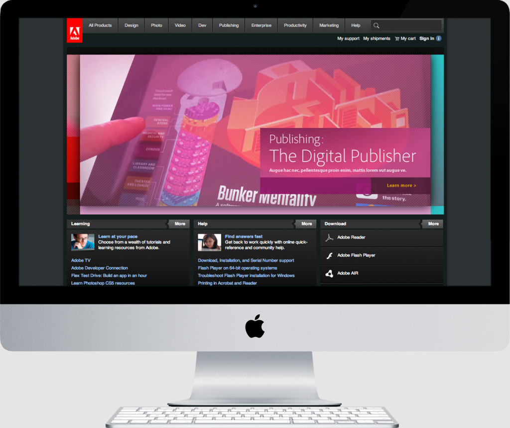 Adobe Persona Driven Homepage Prototype, Mobile Segment